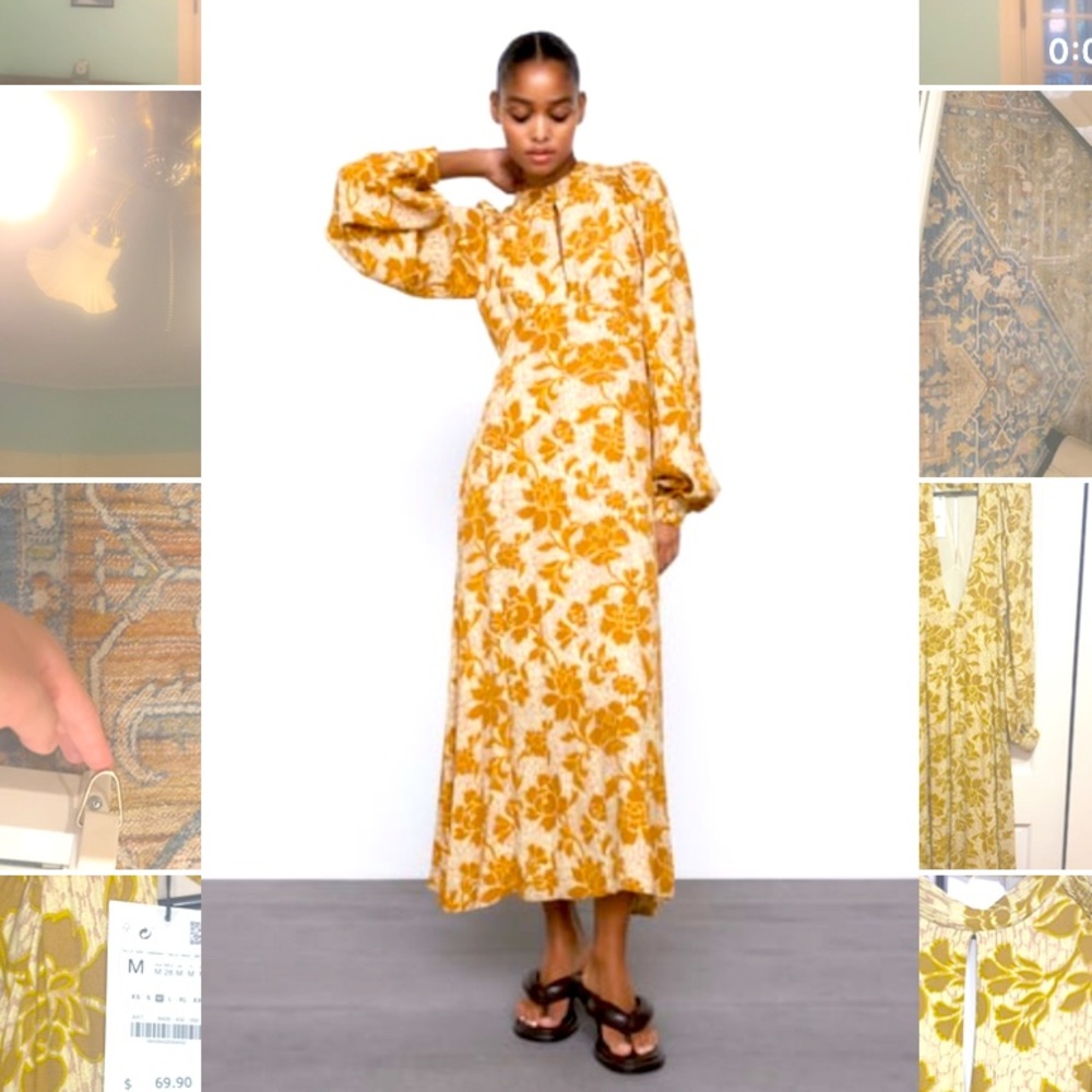 Zara midi dress, new with tags, never worn